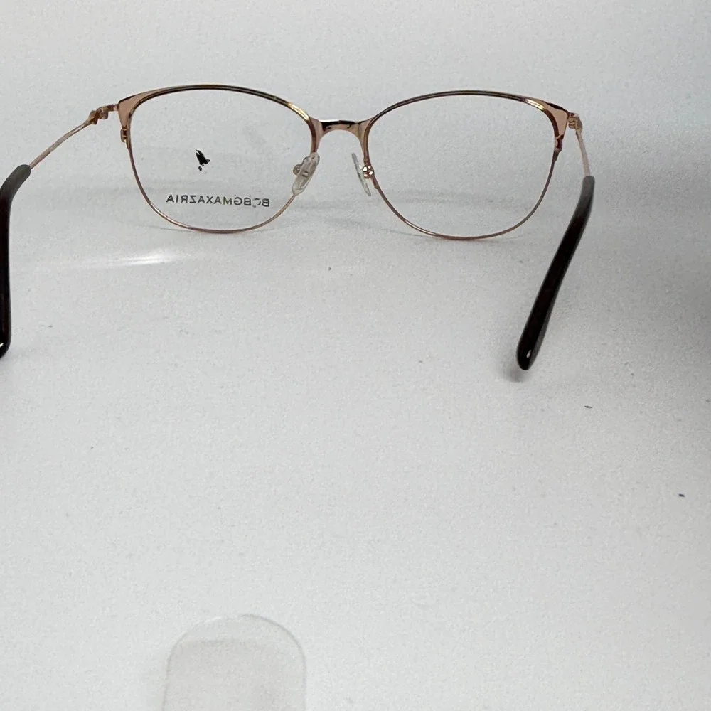 BCBGMAXAZRIA Women's Eyeglasses Freya Espresso Cat Eye Metal‎ Frame 21236